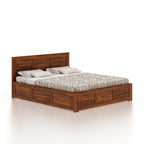 Oslen Solid Sheesham Wood Box Storage Bed - 3 years Warranty