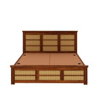Cayden Solid Sheesham Wood Cane Bed With Box Storage Bed - 3 Years Warranty