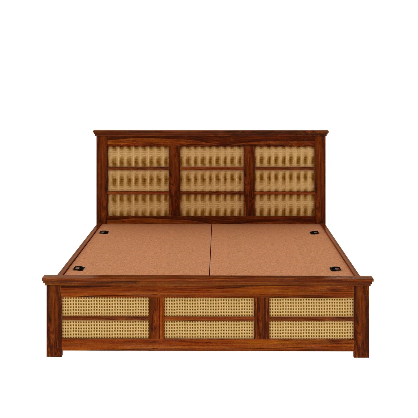 Cayden Sheesham Cane Bed With Box Storage Bed - 3 Years Warranty