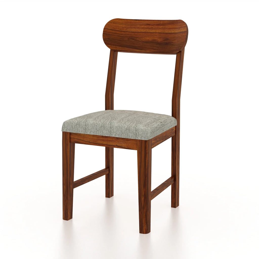 Marvello Solid Sheesham Wood 6 Seater Dining Set With Iron Legs(Wave Detailing Top) - 3 Years Warranty