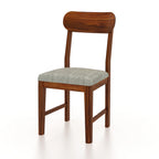 Marvello Solid Sheesham Wood 6 Seater Dining Set With Iron Legs(Wave Detailing Top) - 3 Years Warranty