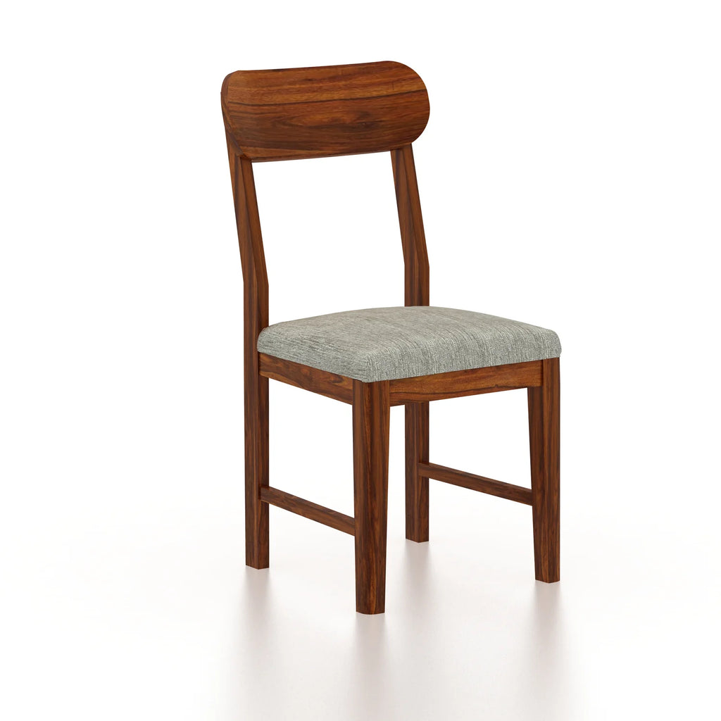 Marvello Solid Sheesham Wood 6 Seater Dining Set With Iron Legs(Wave Detailing Top) - 3 Years Warranty