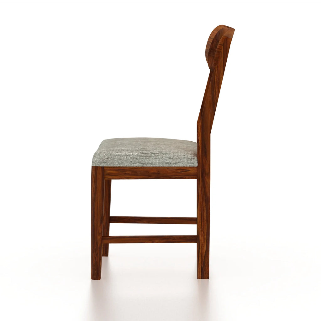 Marvello Solid Sheesham Wood 6 Seater Dining Set With Iron Legs(Wave Detailing Top) - 3 Years Warranty