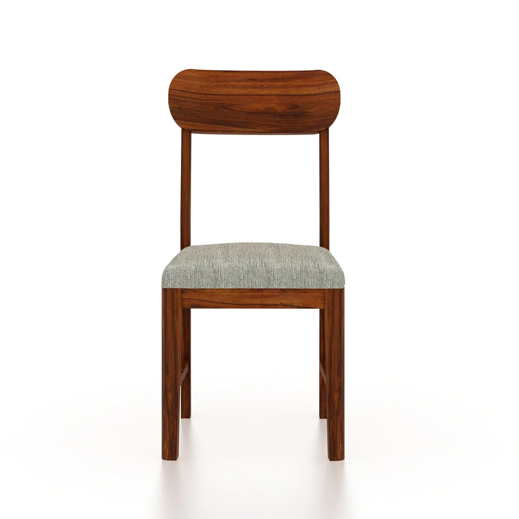 Marvello Solid Sheesham Wood 6 Seater Dining Set With Iron Legs(Wave Detailing Top) - 3 Years Warranty