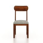 Marvello Solid Sheesham Wood 6 Seater Dining Set With Iron Legs(Wave Detailing Top) - 3 Years Warranty