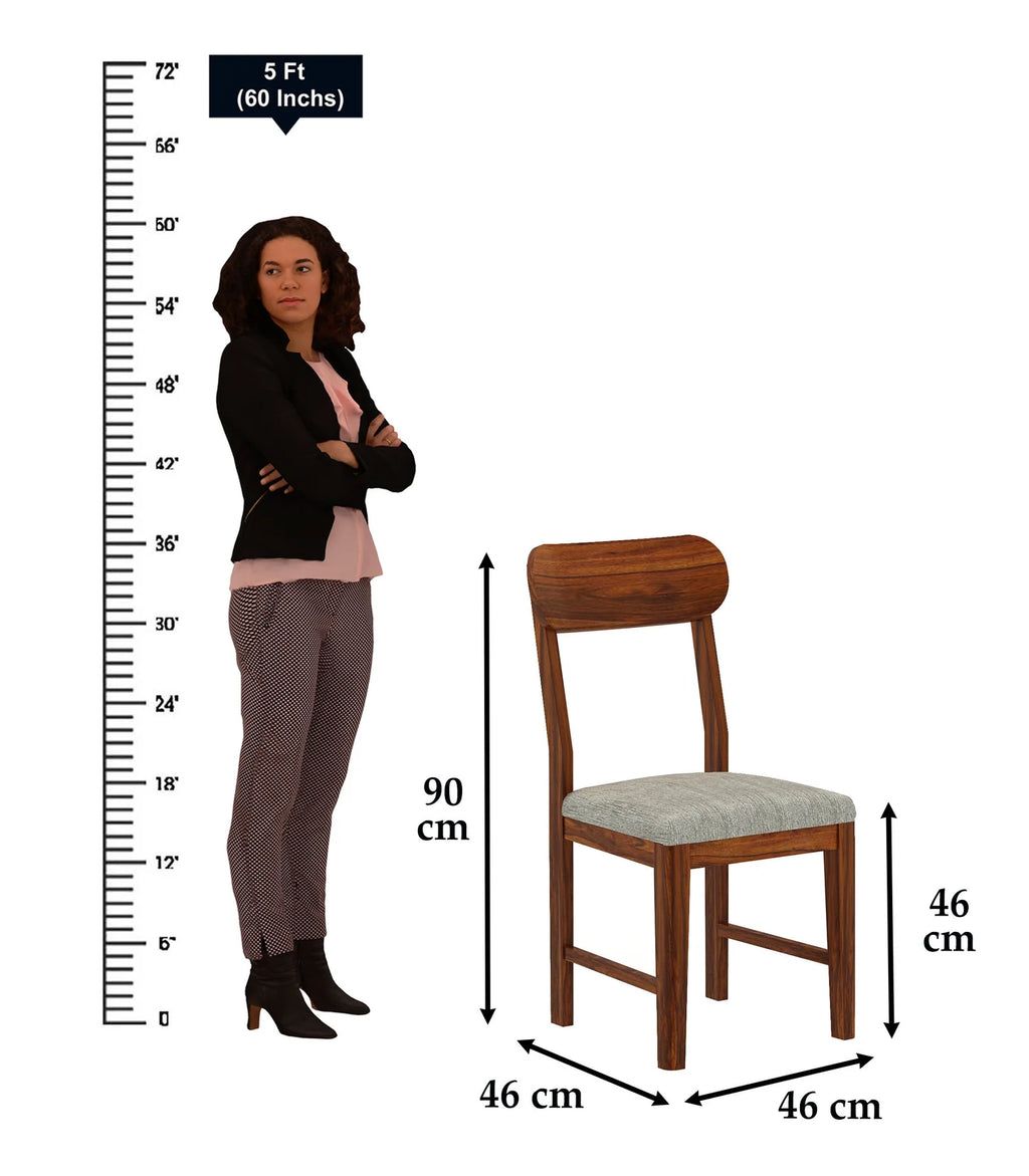 Marvello Solid Sheesham Wood 6 Seater Dining Set With Iron Legs(Wave Detailing Top) - 3 Years Warranty