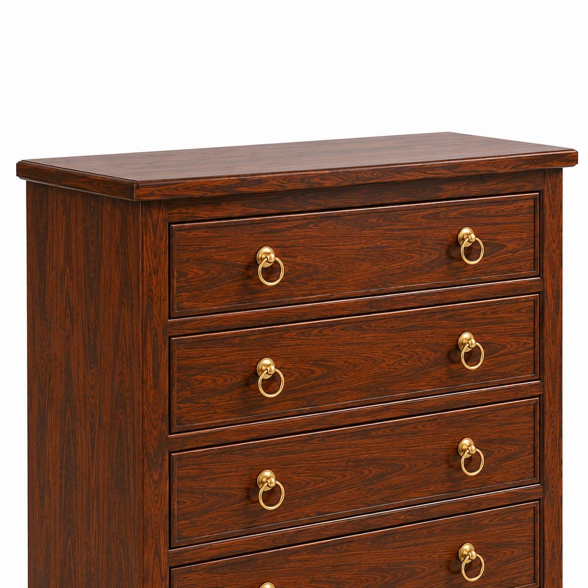 The RJ Art Sheesham Wood Chest of Drawers with 5 Storage Drawers