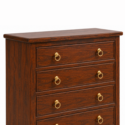 The RJ Art Sheesham Wood Chest of Drawers with 5 Storage Drawers
