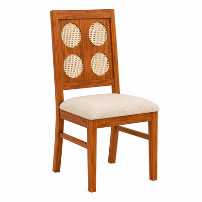 The RJ Art Sheesham Wood 8 Seater Dining Table with Solid Wood Construction and Natural Finish