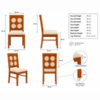 The RJ Art Sheesham Wood 8 Seater Dining Table with Solid Wood Construction and Natural Finish