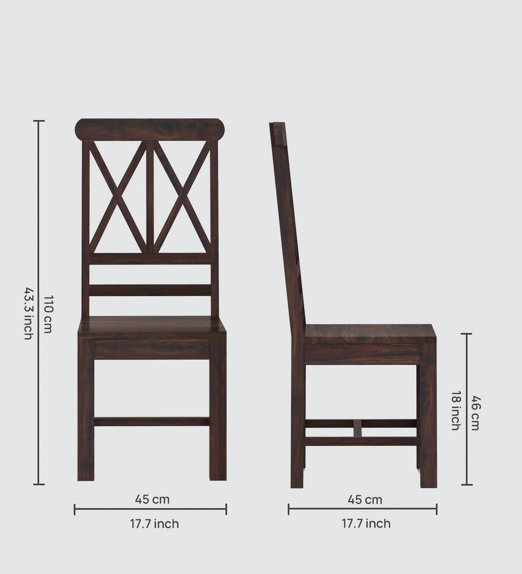 Orlena Solid Sheesham Wood 6 Seater Dining Table Set - 3 Years Warranty