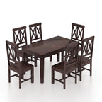Orlena Solid Sheesham Wood 6 Seater Dining Table Set - 3 Years Warranty