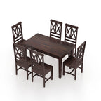 Orlena Solid Sheesham Wood 6 Seater Dining Table Set - 3 Years Warranty