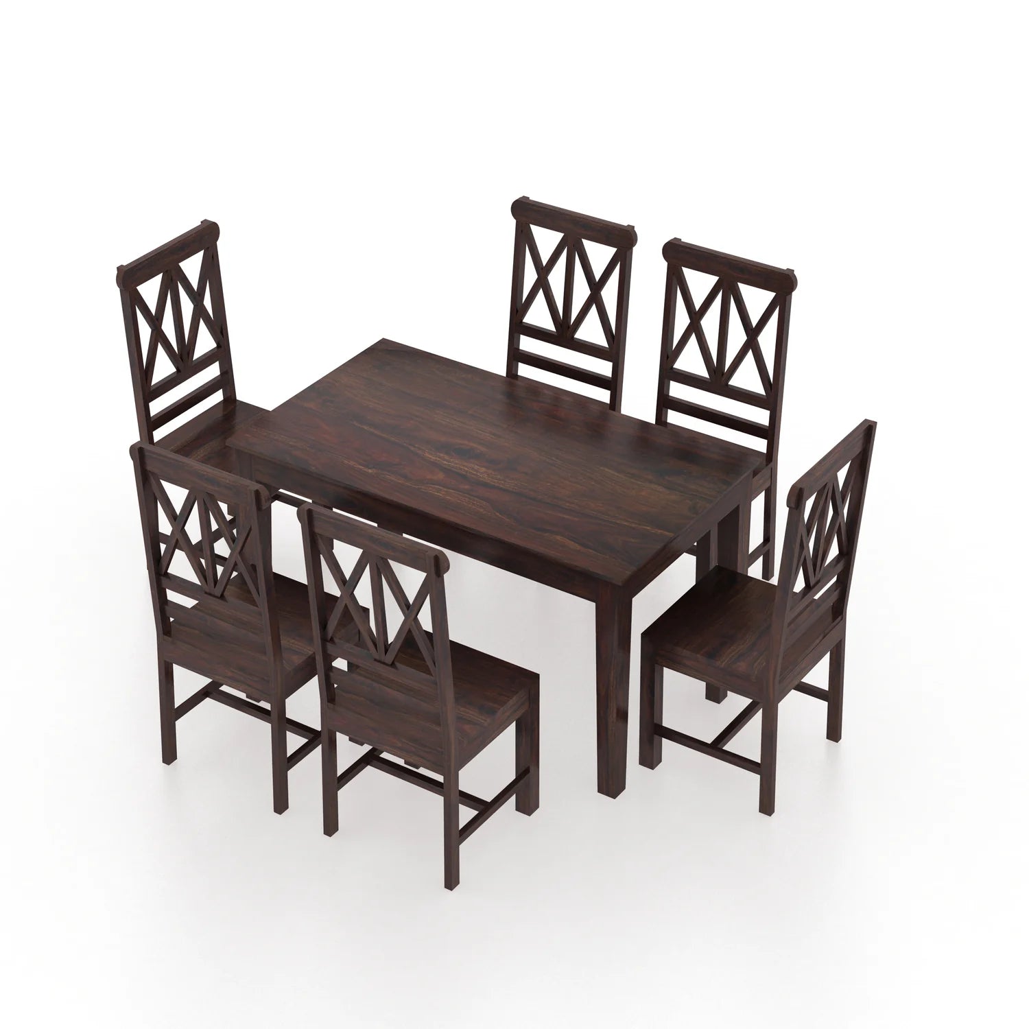 Orlena Solid Sheesham Wood 6 Seater Dining Table Set - 3 Years Warranty