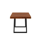 Marvello Solid Sheesham Wood 6 Seater Dining Set With Iron Legs(Wave Detailing Top) - 3 Years Warranty