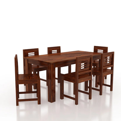 Merlox Sheesham 6 Seater Dining Set - 3 Years Warranty