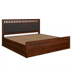 Rjart Sheesham Solid Wood Bed In Hydraulic Storage Bed In Honey Oak Finish