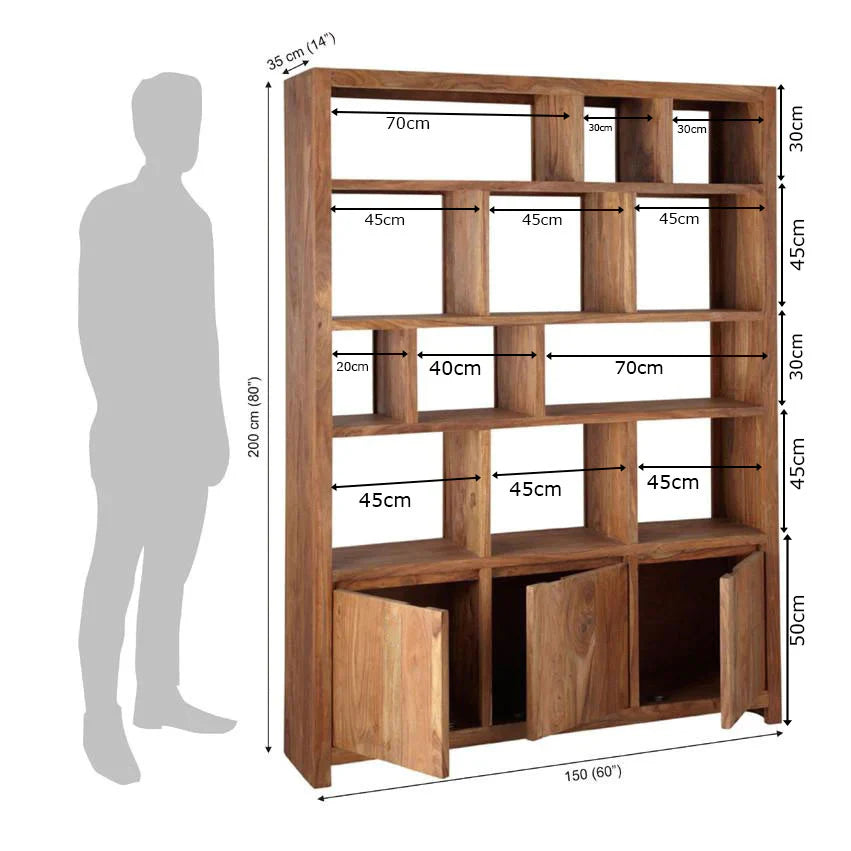 Rjart Solid Wood Voted Bookcase Grand