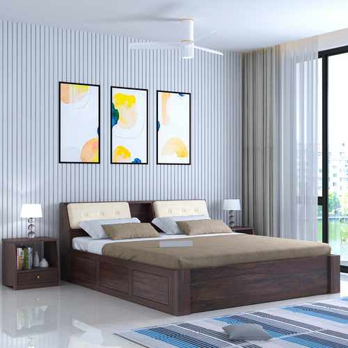 {"alt" => "Imperial Solid Sheesham Wood Bed with Box Storage - 3 Years Warranty"}