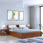 Imperial Solid Sheesham Wood Bed with Box Storage - 3 Years Warranty