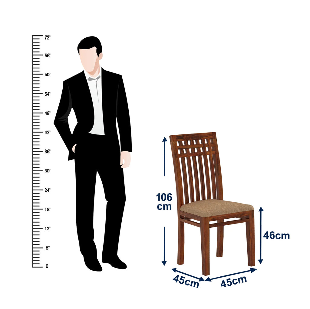 Savora Solid Sheesham Wood 6 Seater Dining Table Set - 3 Years Warranty