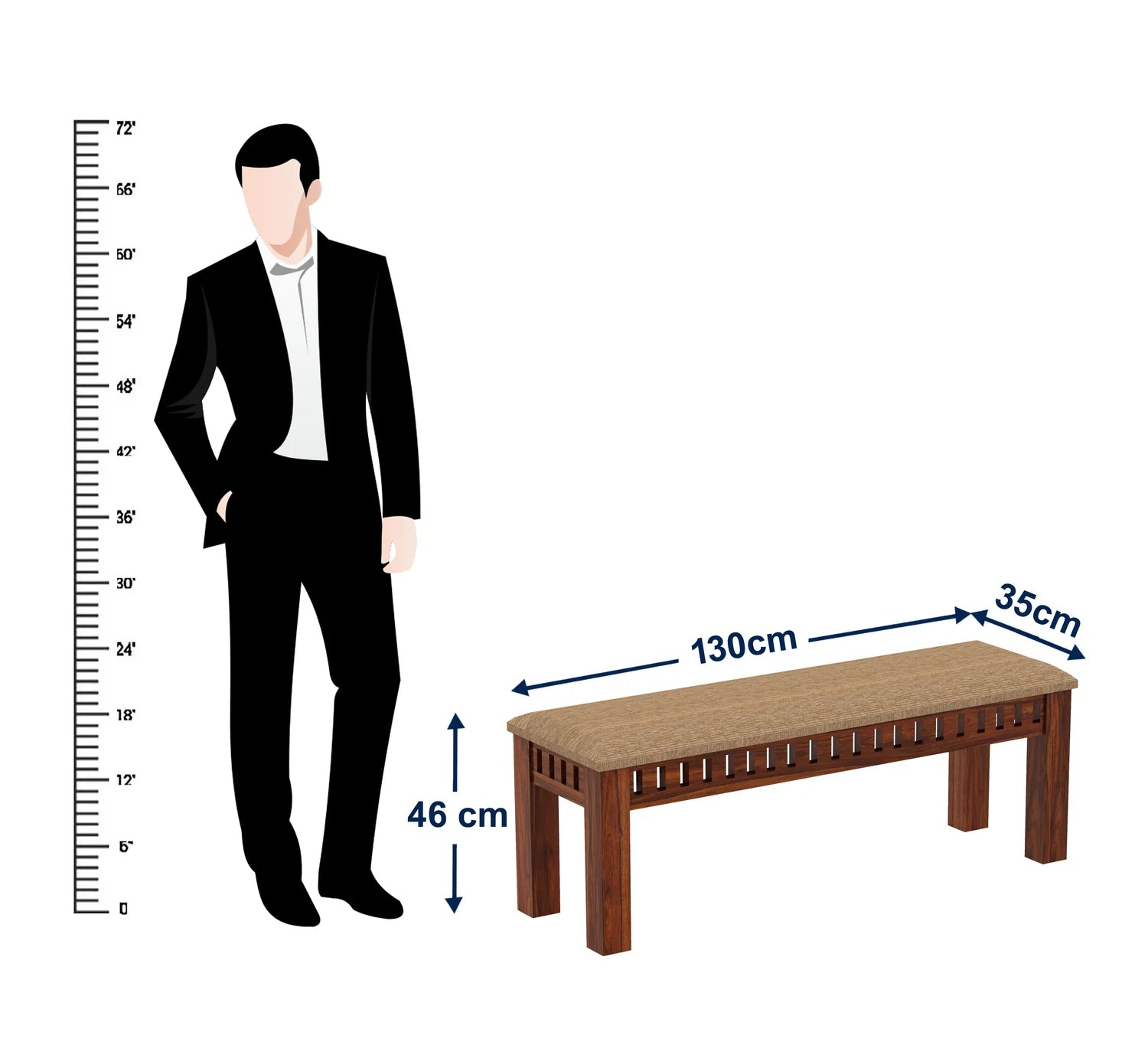 Savora Solid Sheesham Wood 6 Seater Dining Table Set - 3 Years Warranty