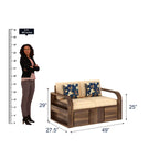 Rjart Scott Sheesham Two Seater Sofa - 3 Years Warranty