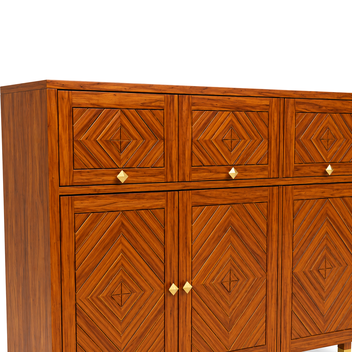 Wooden Rattan Shoe Rack Cabinet with Enclosed Storage
