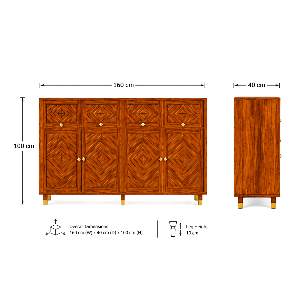Wooden Rattan Shoe Rack Cabinet with Enclosed Storage
