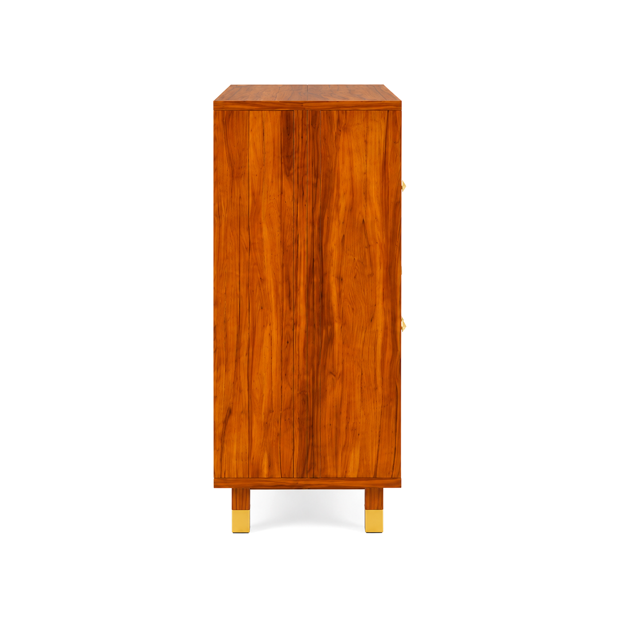 Wooden Rattan Shoe Rack Cabinet with Enclosed Storage
