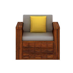 Rjart Oslo Sheesham Single Seater Sofa With Side Pockets - 3 Years Warranty