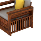 Rjart Oslo Sheesham Single Seater Sofa With Side Pockets - 3 Years Warranty