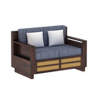 Rjart Syrus Sheesham 2 Seater Sofa With Side Pocket And Cane Design -3 Years Warranty