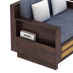 Rjart Syrus Sheesham 2 Seater Sofa With Side Pocket And Cane Design -3 Years Warranty