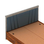 Olviana Solid Sheesham Wood Bed With Box Storage & Upholstered Headboard-3 years Warranty(LUXE EDITION)