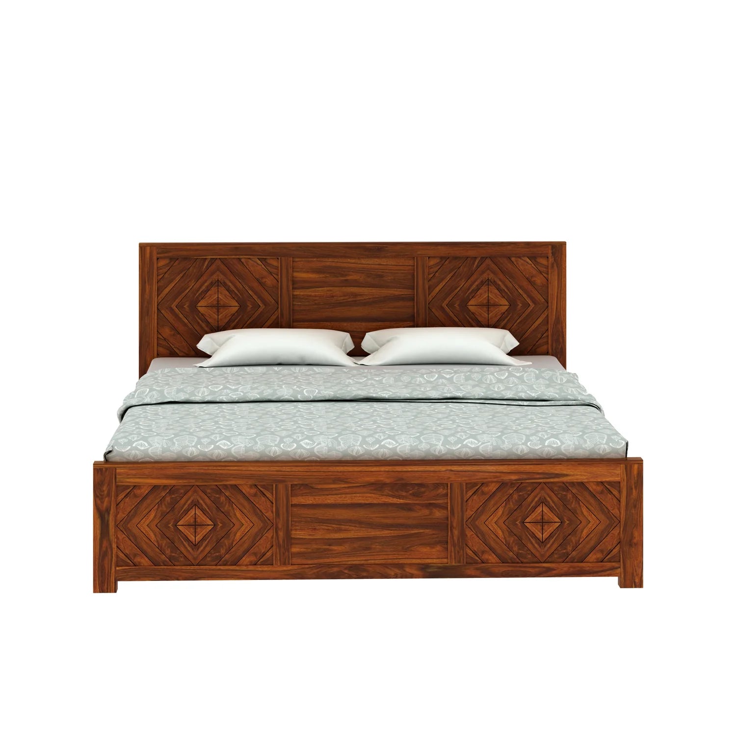 Marvello Solid Sheesham Wood Bed with Box Storage - 3 Years Warranty