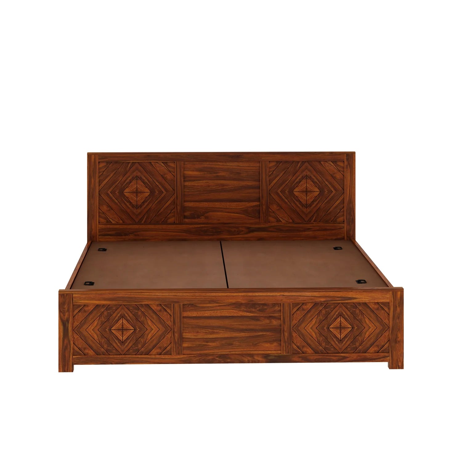 Marvello Solid Sheesham Wood Bed with Box Storage - 3 Years Warranty